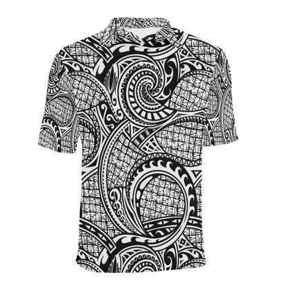 Polynesian Tribal Pattern Men Polo Shirt