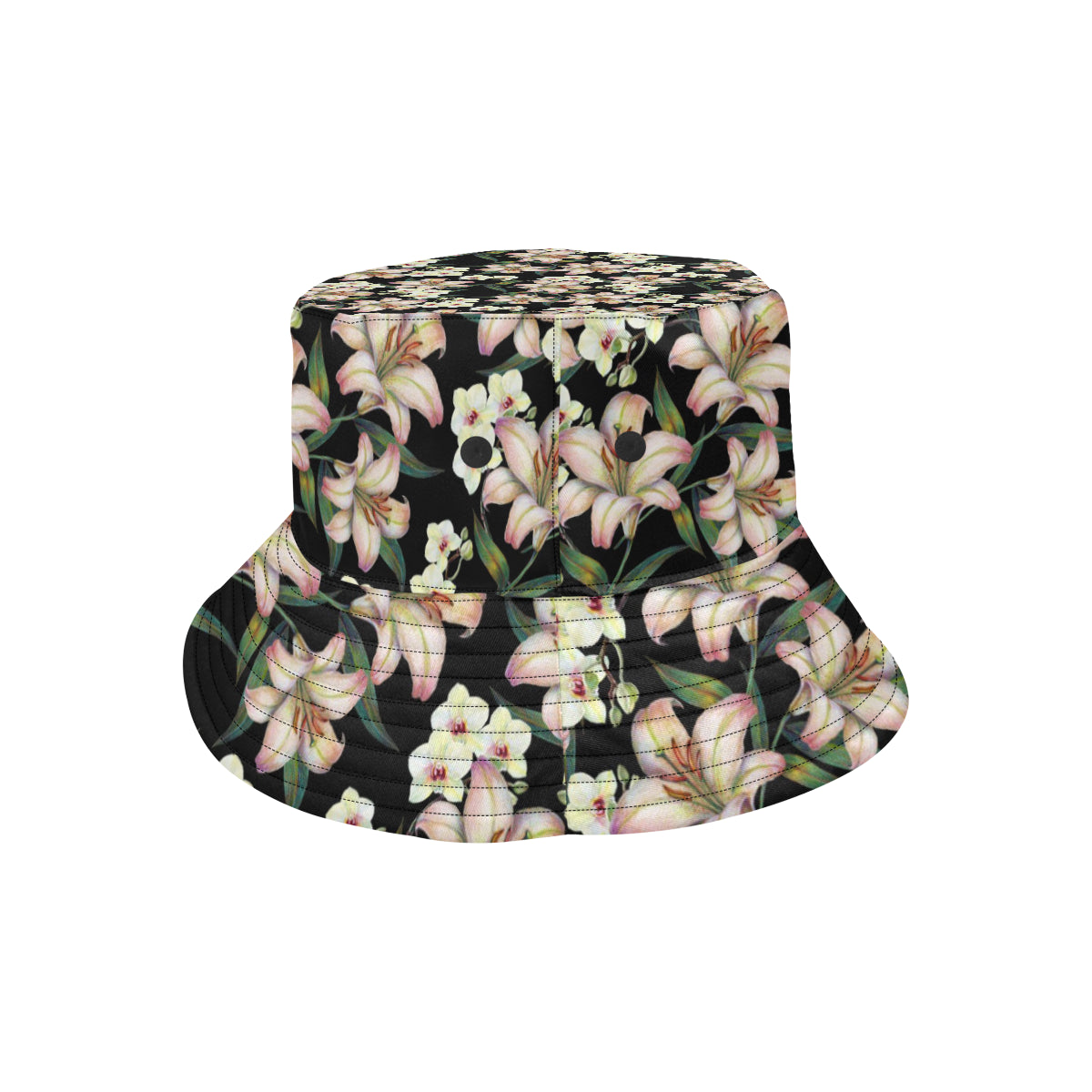 Lily Pattern Print Design LY03 Unisex Bucket Hat