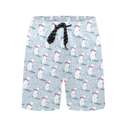 Ski Print Design LKS307 Men's Swim Trunks Beach Shorts
