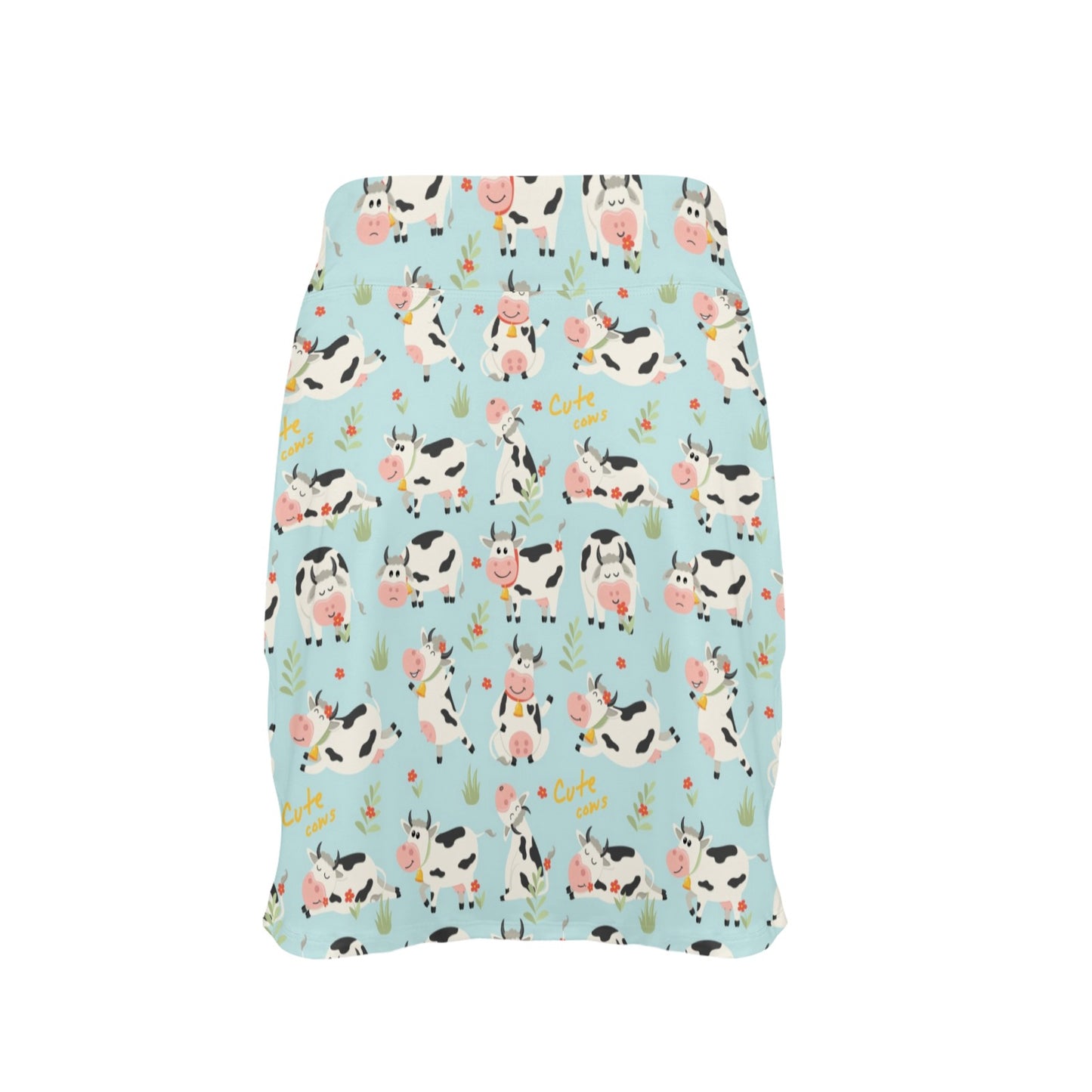 Cattle Print Design LKS403 17" Golf & Pickleball Skort with Pockets