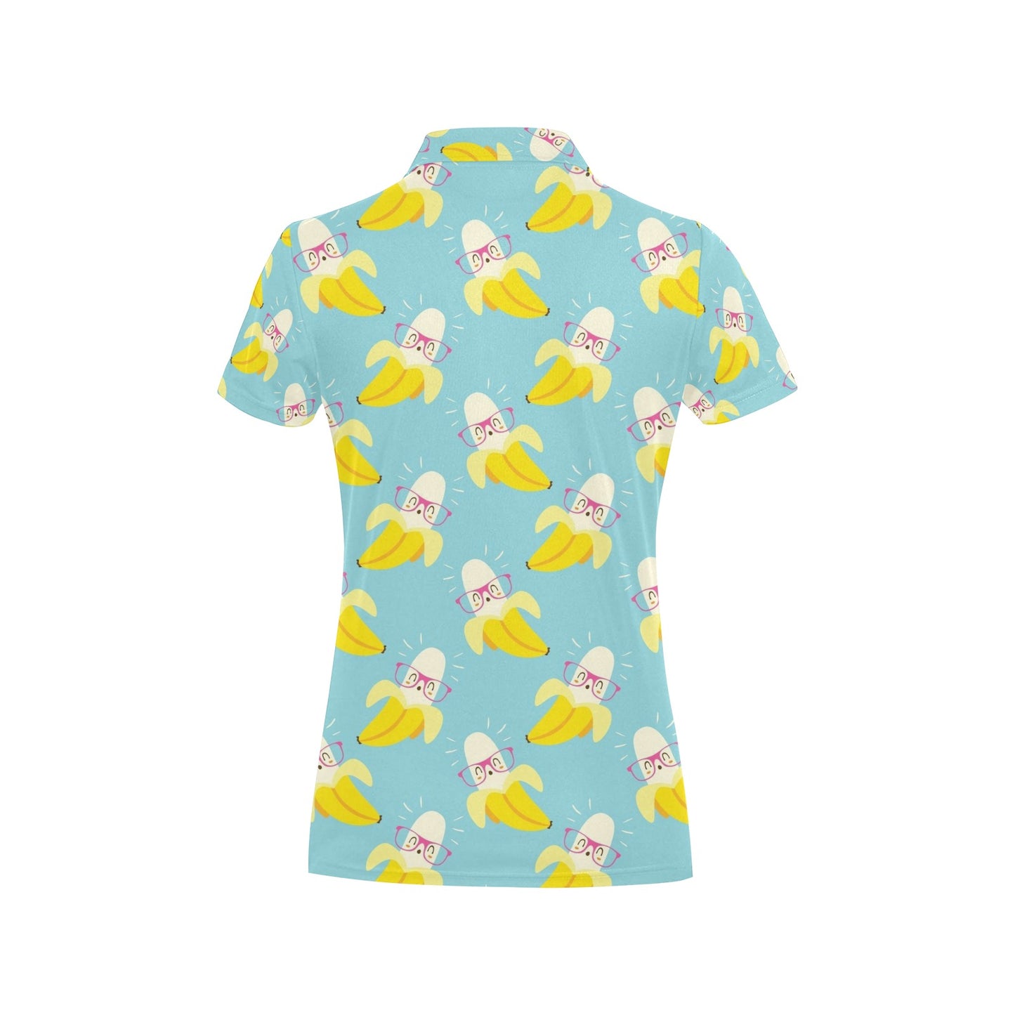 Banana Pattern Print Design BA07 Women's Polo Shirt