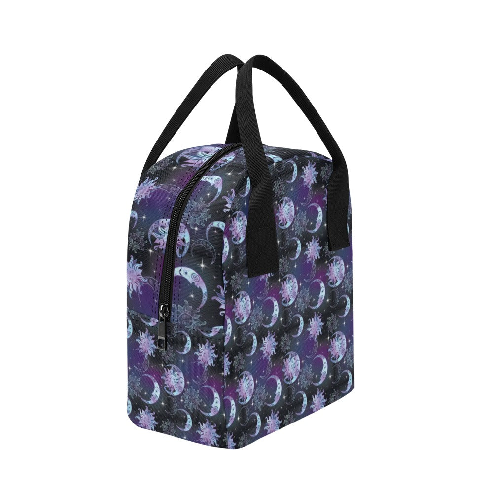 Sun Moon Print Design LKS303 Insulated Lunch Bag