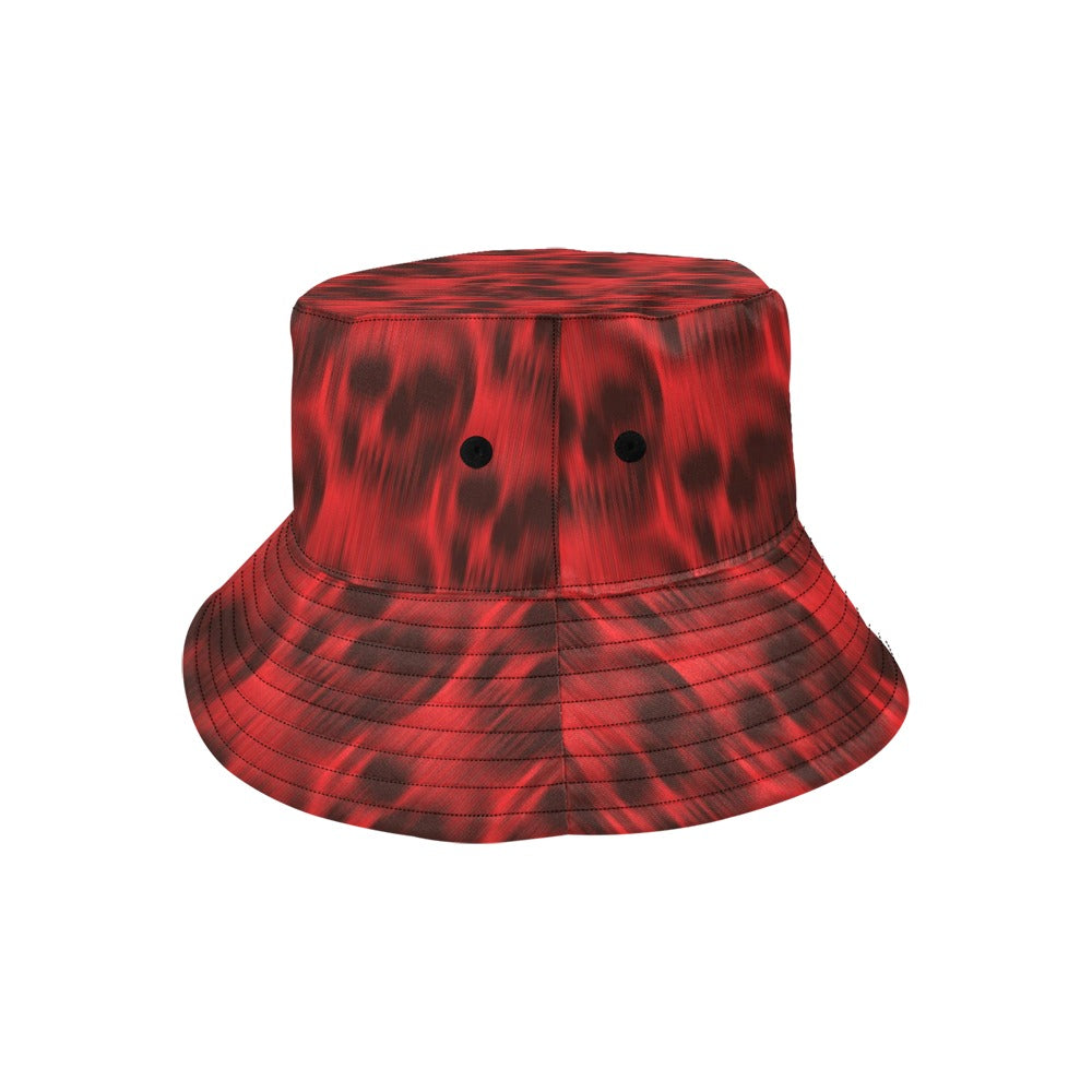 Skull Red Print Design LKS306 Unisex Bucket Hat