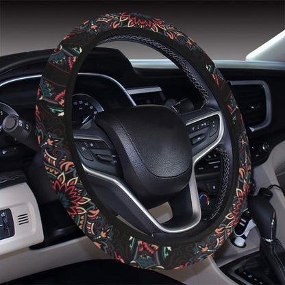 Bandana Print Design LKS307 Steering Wheel Cover with Elastic Edge