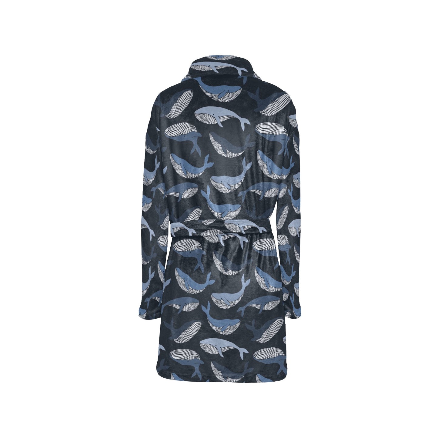 Whale Print Design LKS301 Women's Fleece Robe