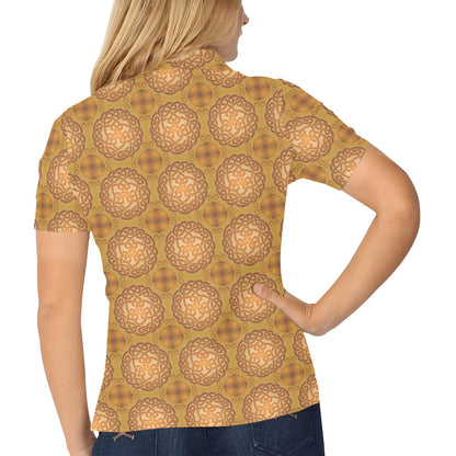 Celtic Pattern Print Design 01 Women's Polo Shirt