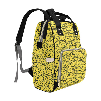 Smiley Face Emoji Print Design LKS302 Diaper Bag Backpack