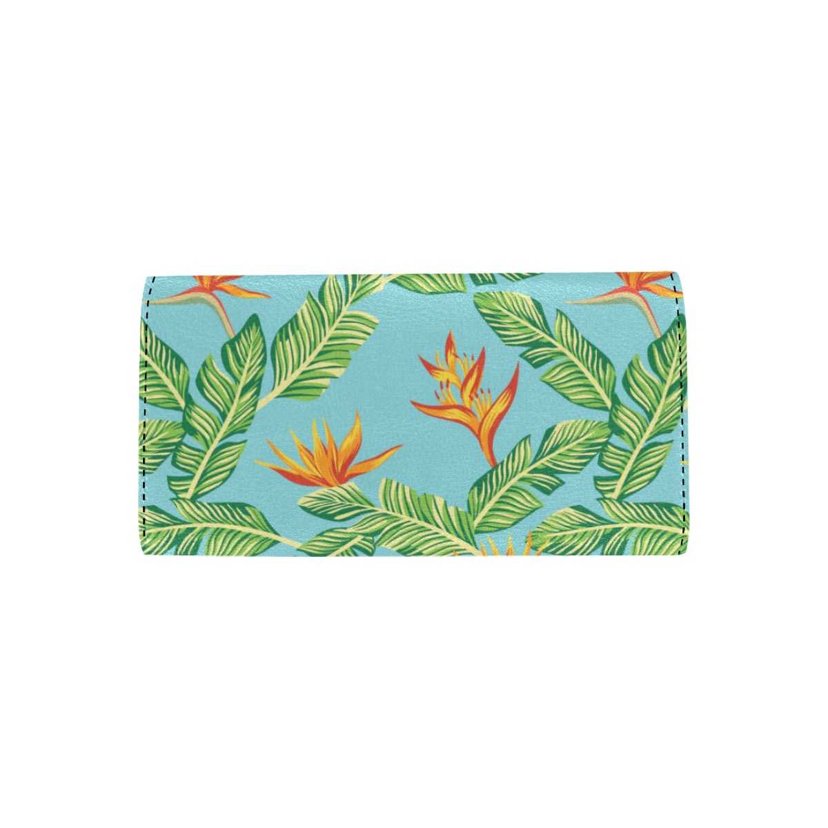 Bird Of Paradise Pattern Print Design BOP04 Women's Trifold Wallet