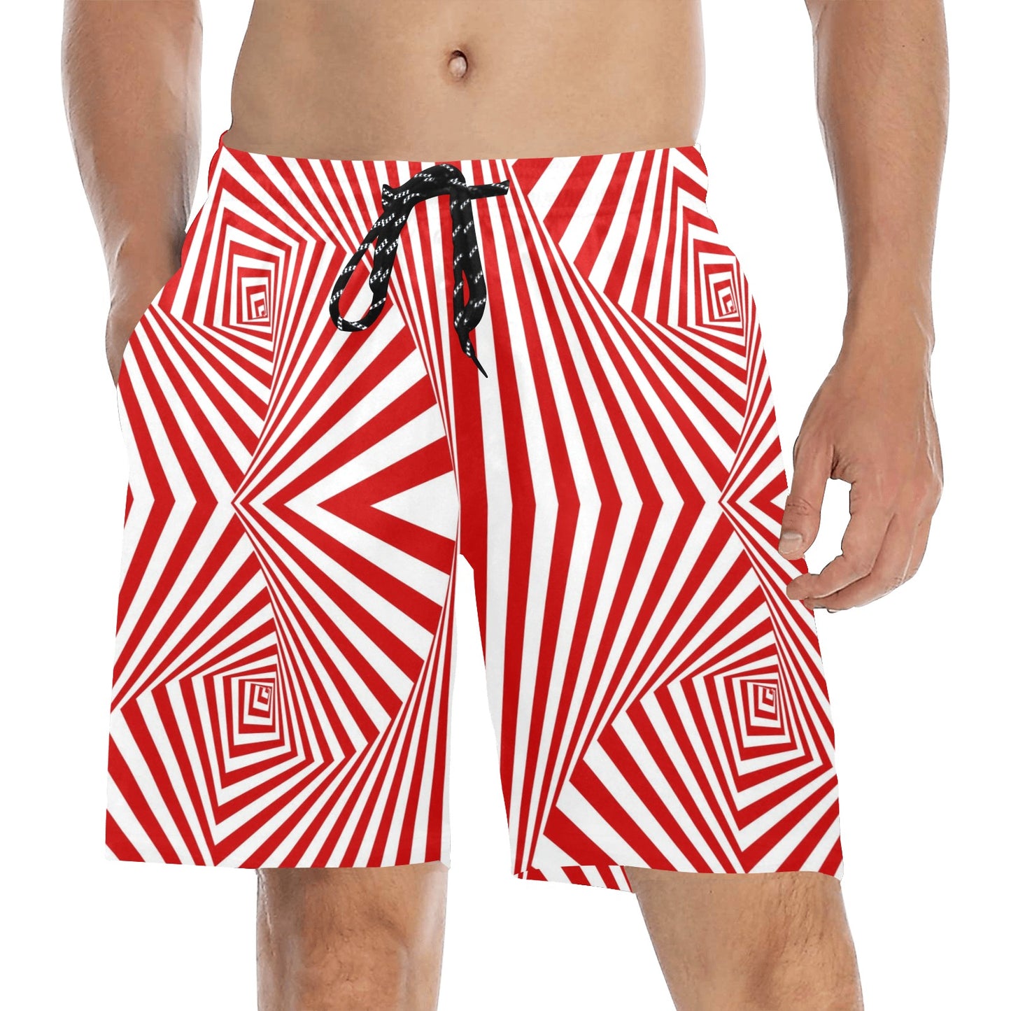 Vortex Print Design LKS304 Men's Swim Trunks Beach Shorts