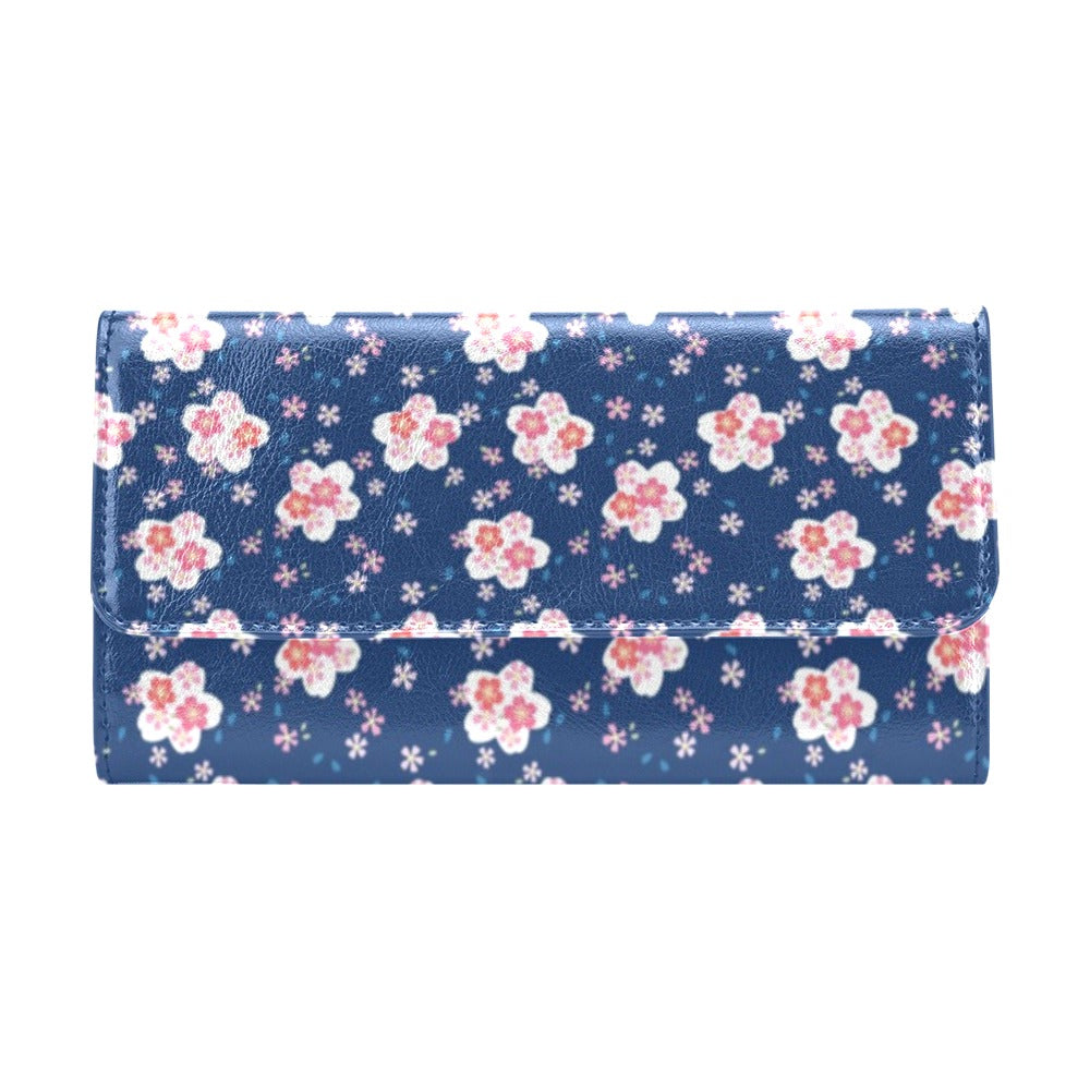 Sakura Print Design LKS306 Women's Trifold Wallet