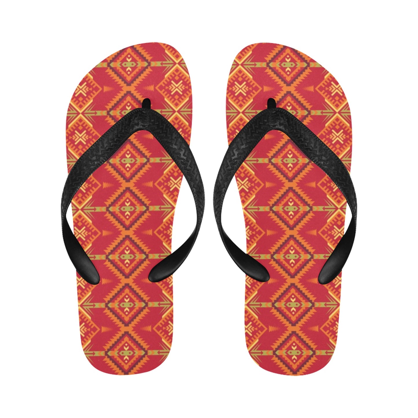 Southwest Pattern Print Design LKS305 Flip Flops