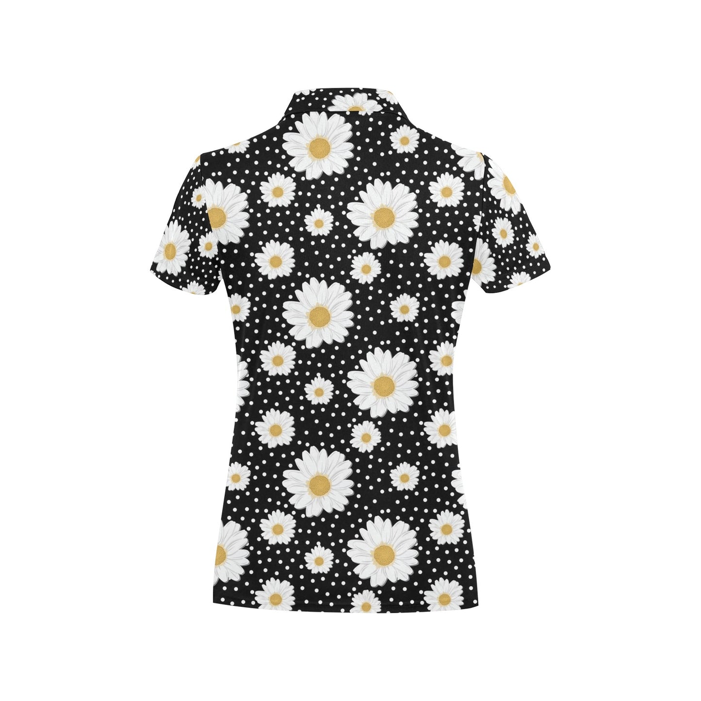 Daisy Pattern Print Design DS02 Women's Polo Shirt