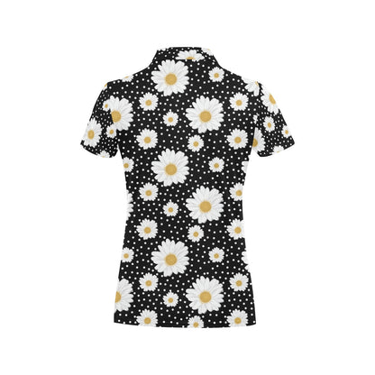 Daisy Pattern Print Design DS02 Women's Polo Shirt