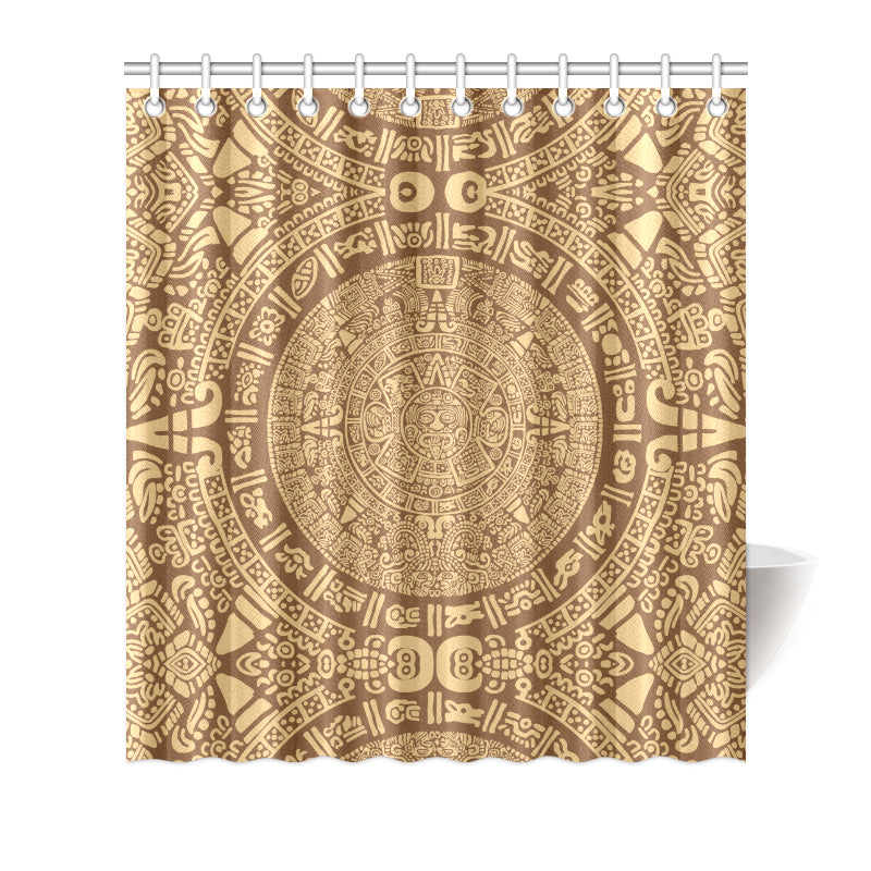 Mayan Pattern Print Design 01 Shower Curtain
