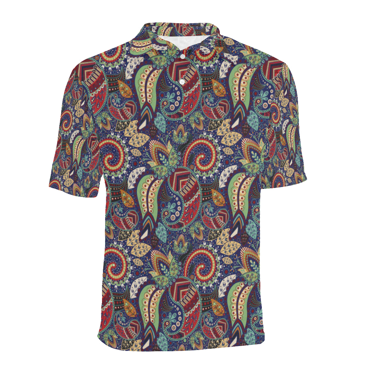Paisley Boho Pattern Print Design A03 Men Polo Shirt