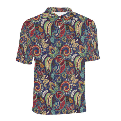 Paisley Boho Pattern Print Design A03 Men Polo Shirt