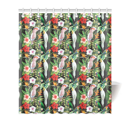 Tropical Flower Pattern Print Design TF03 Shower Curtain