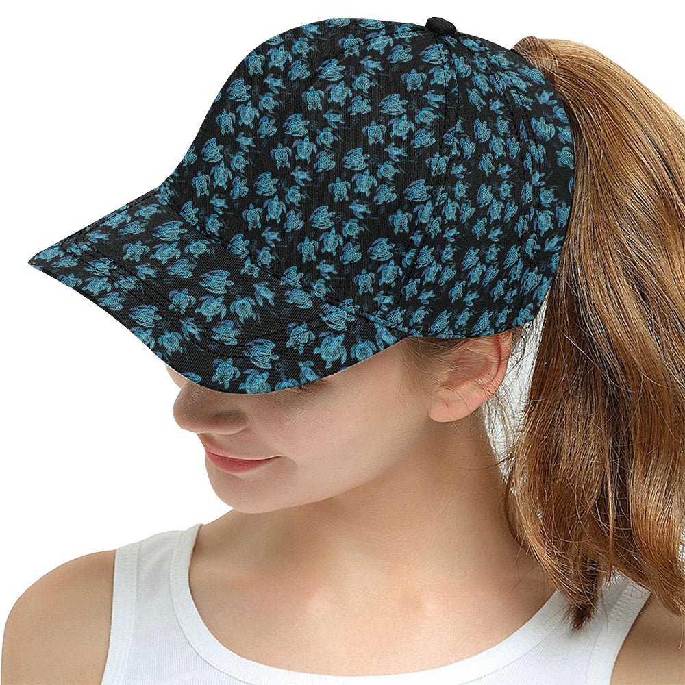Tribal Turtle Polynesian Themed Design Snapback Cap