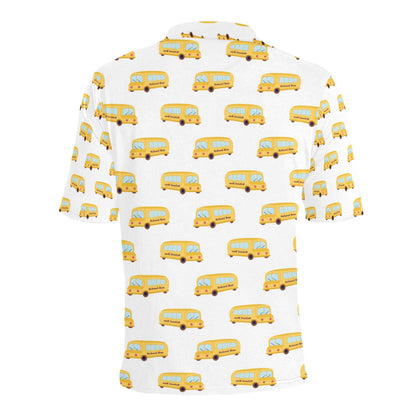 School Bus Print Design LKS306 Men Polo Shirt