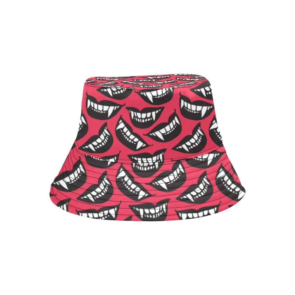 Vampire Lips Print Design LKS305 Unisex Bucket Hat