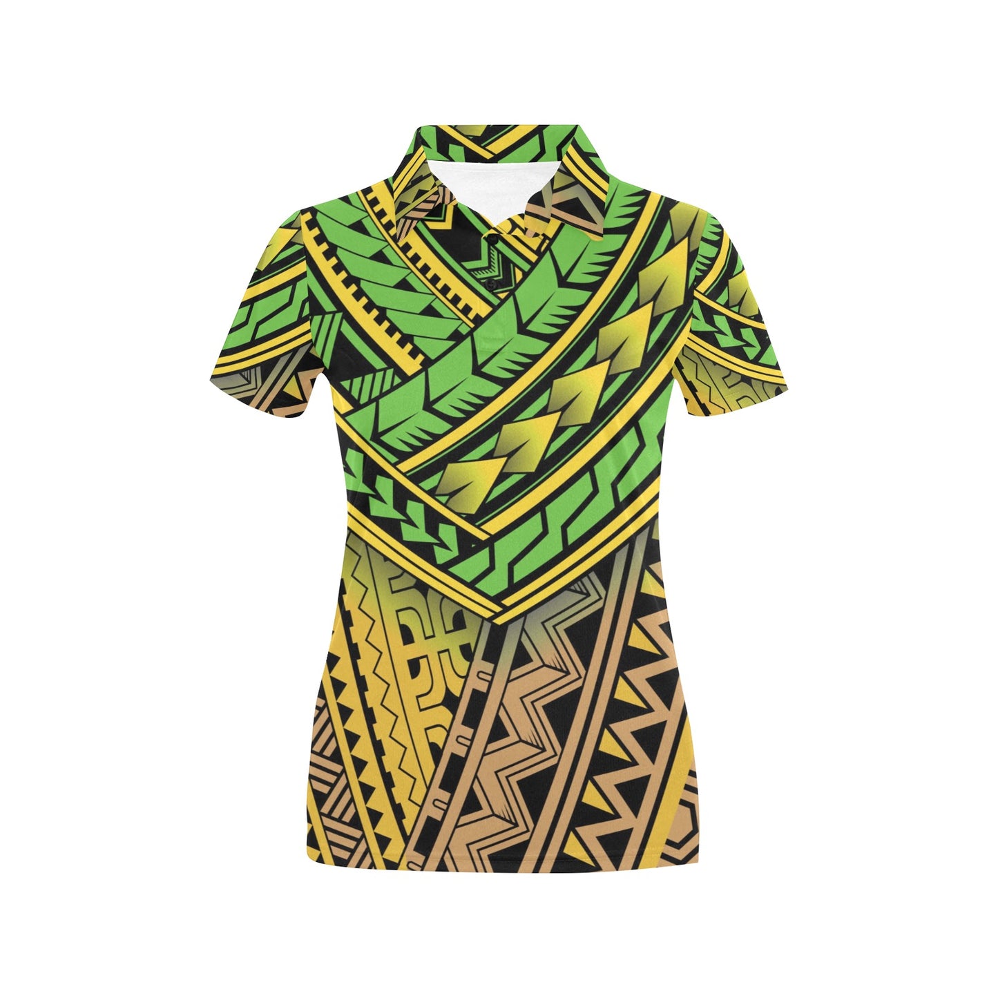 Polynesian Tribal Color Women's Polo Shirt