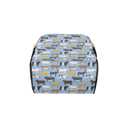 Cattle Pattern Print Design 02 Diaper Bag Backpack