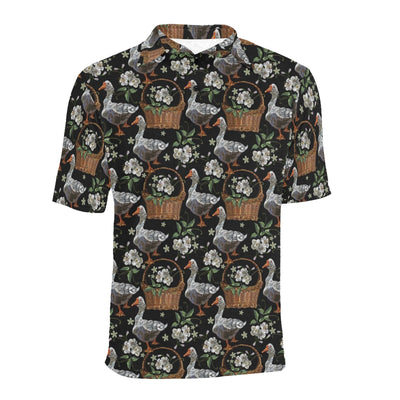 Goose Print Design LKS406 Men Polo Shirt