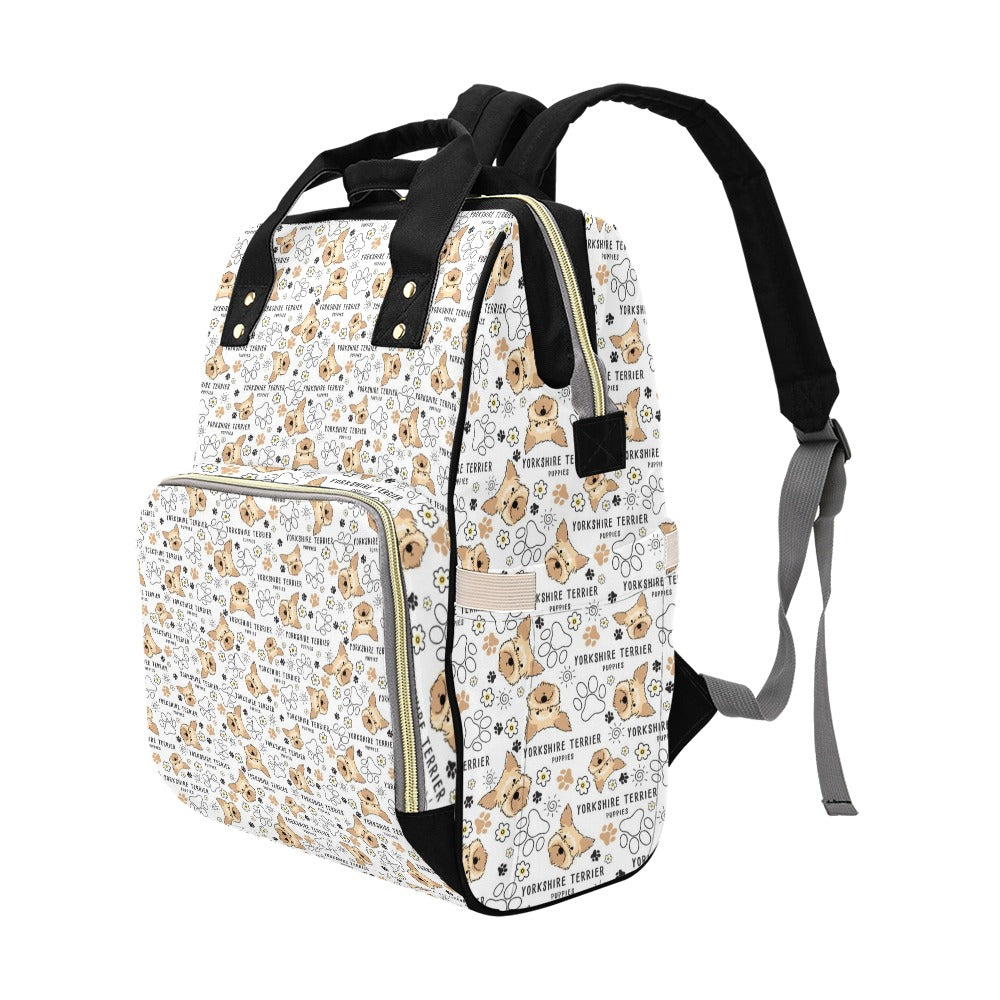 Yorkshire Terriers Print Design LKS308 Diaper Bag Backpack