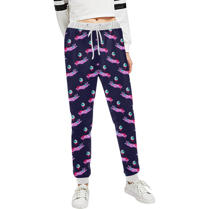 Zombie Pink Hand Design Pattern Print Unisex Sweatpants