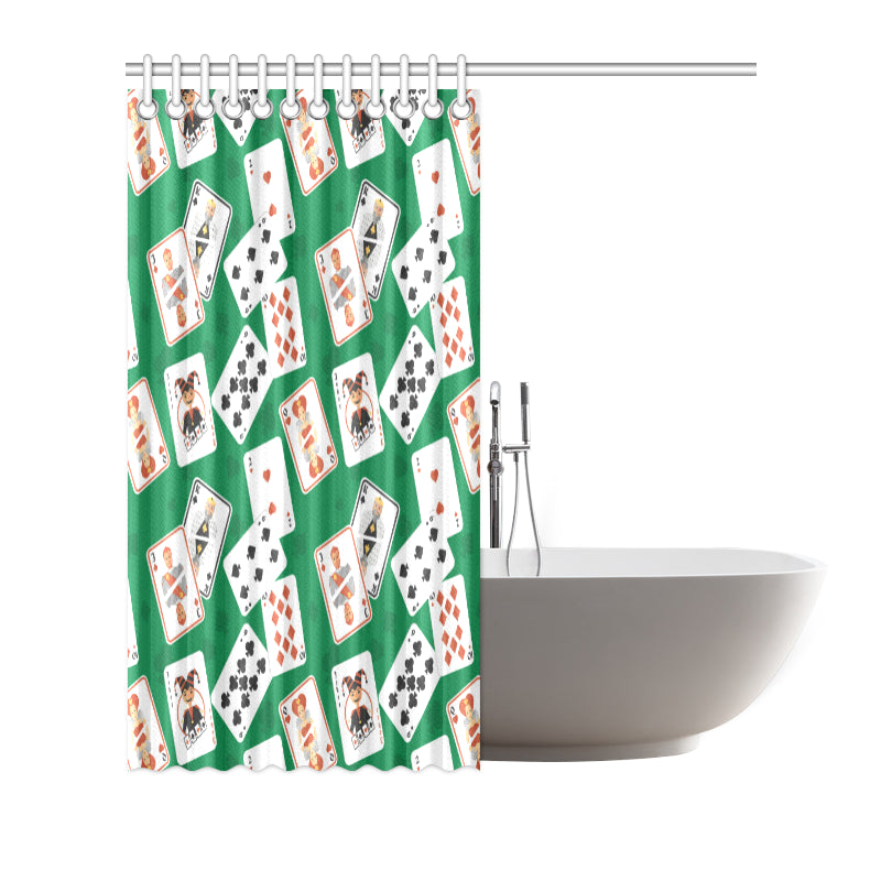 Poker Cards Pattern Print Design A03 Shower Curtain