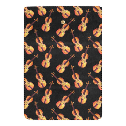 Violin Pattern Print Design 04 Women's Trifold Wallet
