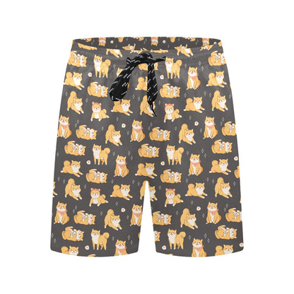 Shiba Inu Print Design LKS309 Men's Swim Trunks Beach Shorts