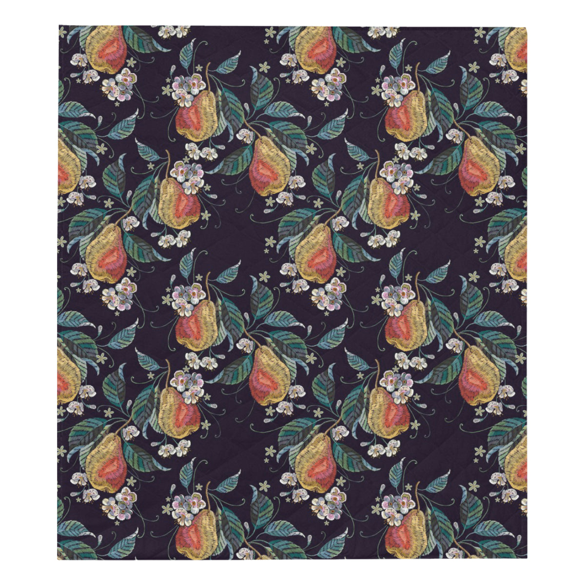 Pear Pattern Print Design PE02 Premium Quilt