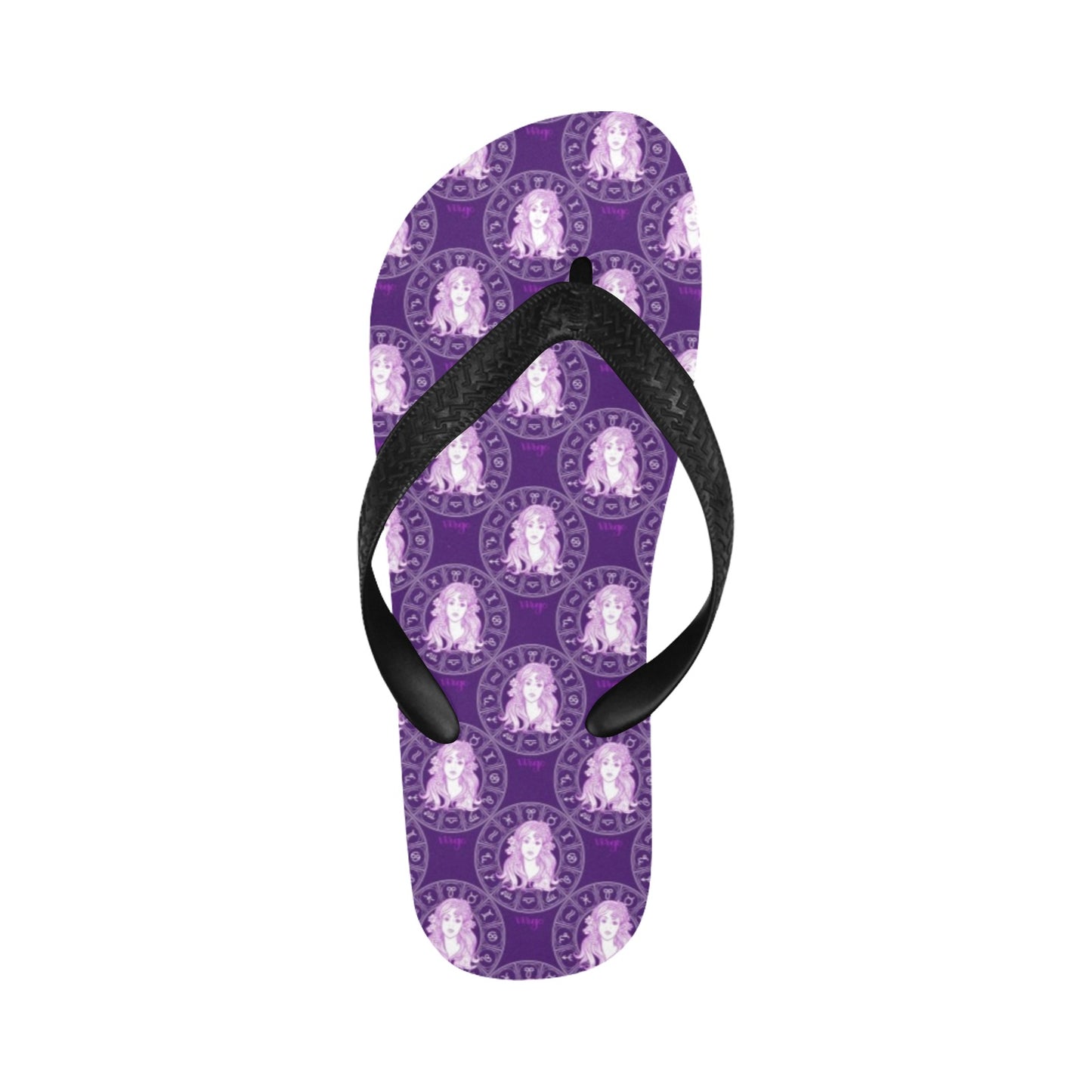 Virgo Print Design LKS301 Flip Flops