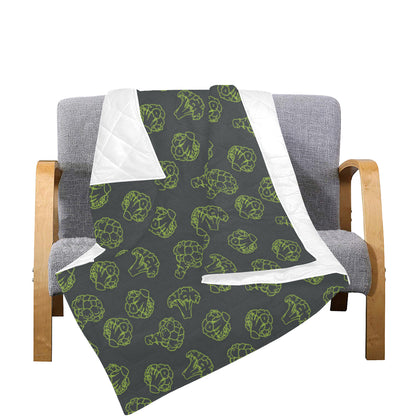 Broccoli Pattern Print Design 01 Premium Quilt