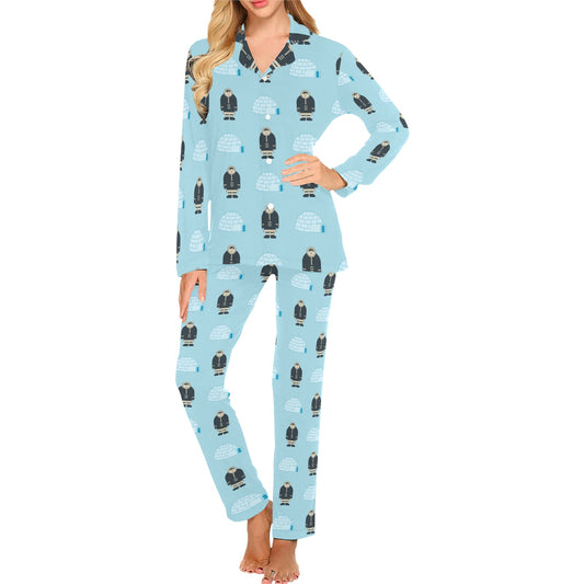 Eskimo Pattern Print Design 03 Women's Long Pajama Set