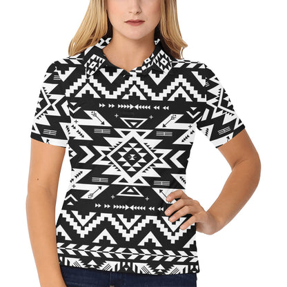 Tribal indians native aztec Women's Polo Shirt