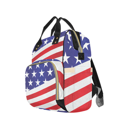 American flag Print Diaper Bag Backpack