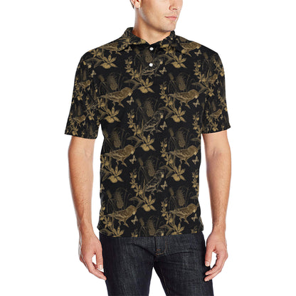 Parakeet Pattern Print Design A05 Men Polo Shirt