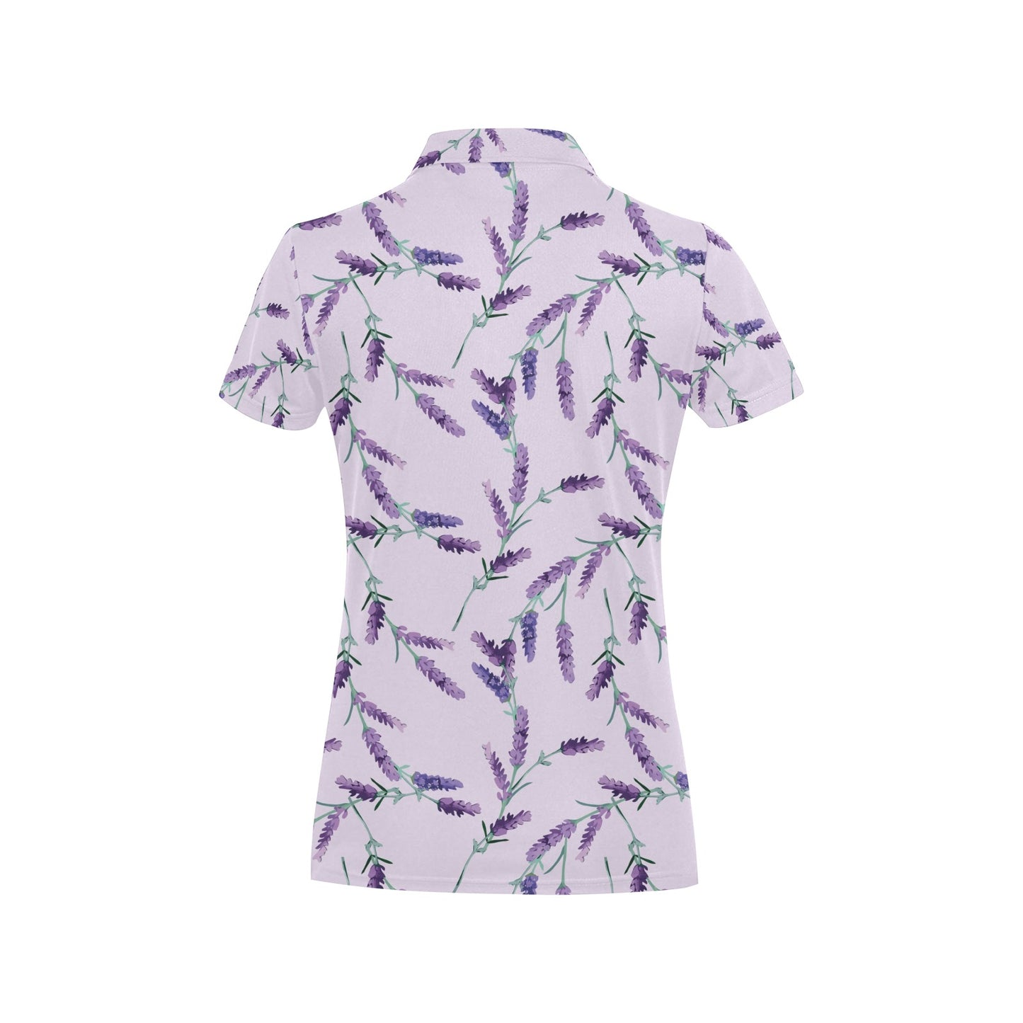 Lavender Pattern Print Design 02 Women's Polo Shirt
