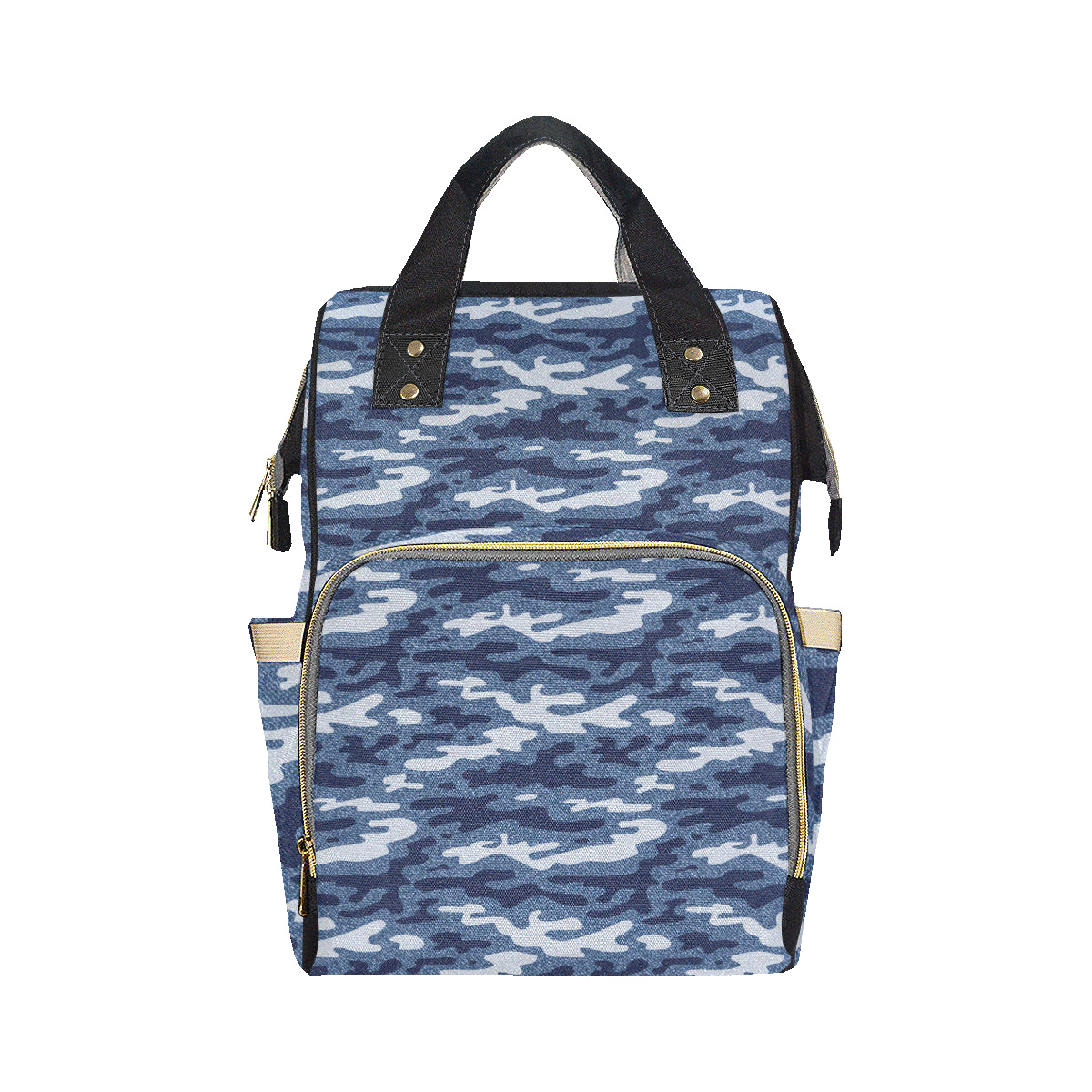 Jean Camouflage Pattern Print Design 05 Diaper Bag Backpack
