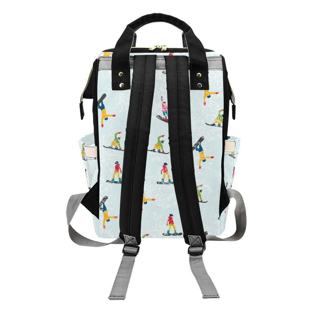 Snowboard Print Design LKS304 Diaper Bag Backpack