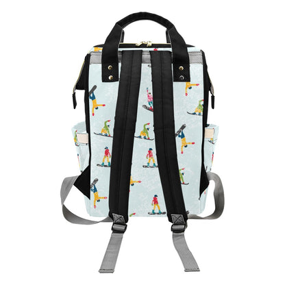 Snowboard Print Design LKS304 Diaper Bag Backpack