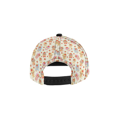 Cupcakes Strawberry Cherry Print Snapback Cap