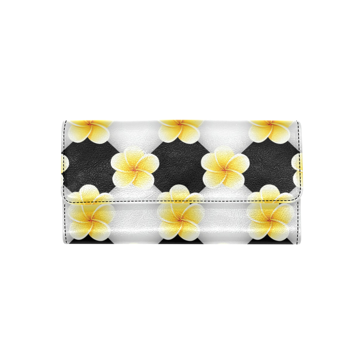Plumeria Pattern Print Design A04 Women's Trifold Wallet