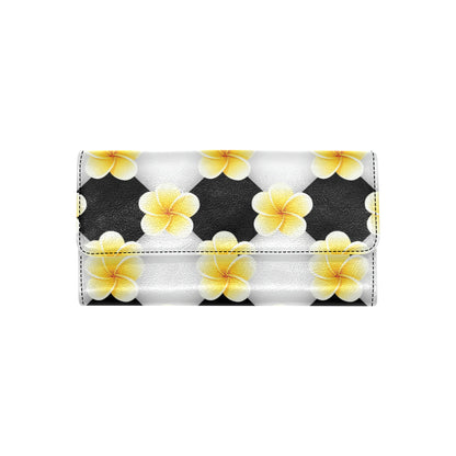 Plumeria Pattern Print Design A04 Women's Trifold Wallet