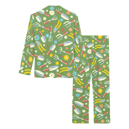 Gardening Pattern Print Design G06 Women's Long Pajama Set