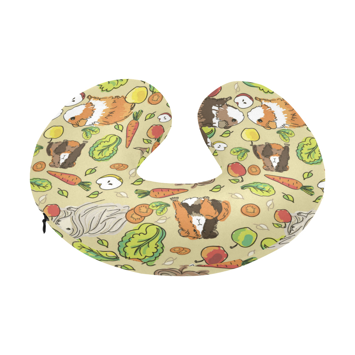 Guinea Pig Pattern Print Design 02 U-Shaped Travel Neck Pillow