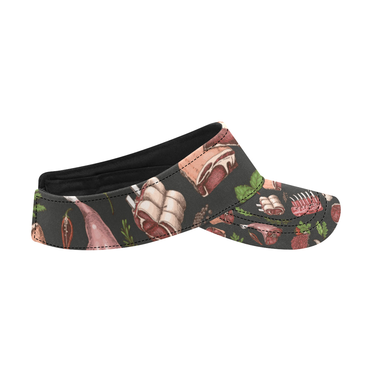 Meat Pattern Print Design 02 Unisex Sun Visor