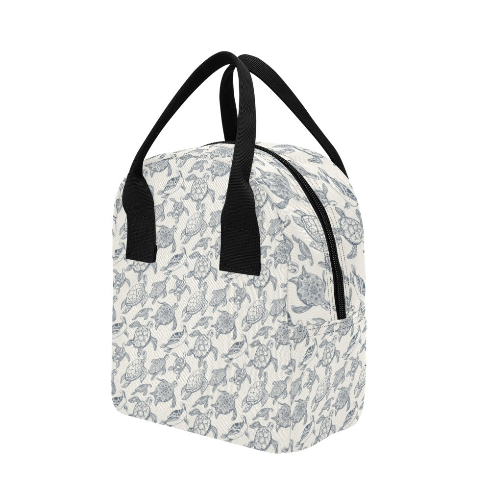 Sea Turtle Print Design LKS304 Insulated Lunch Bag